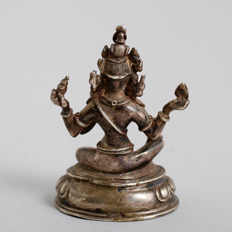 FIGUR, silver, sinotibetansk, 1800-tal.