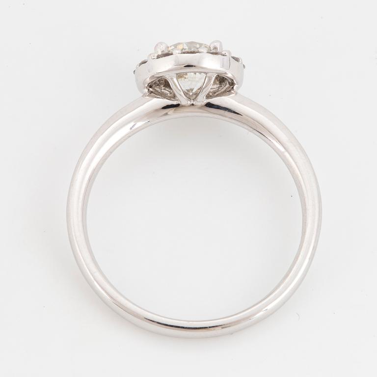 RING, med briljantslipad diamant 0,90 ct,