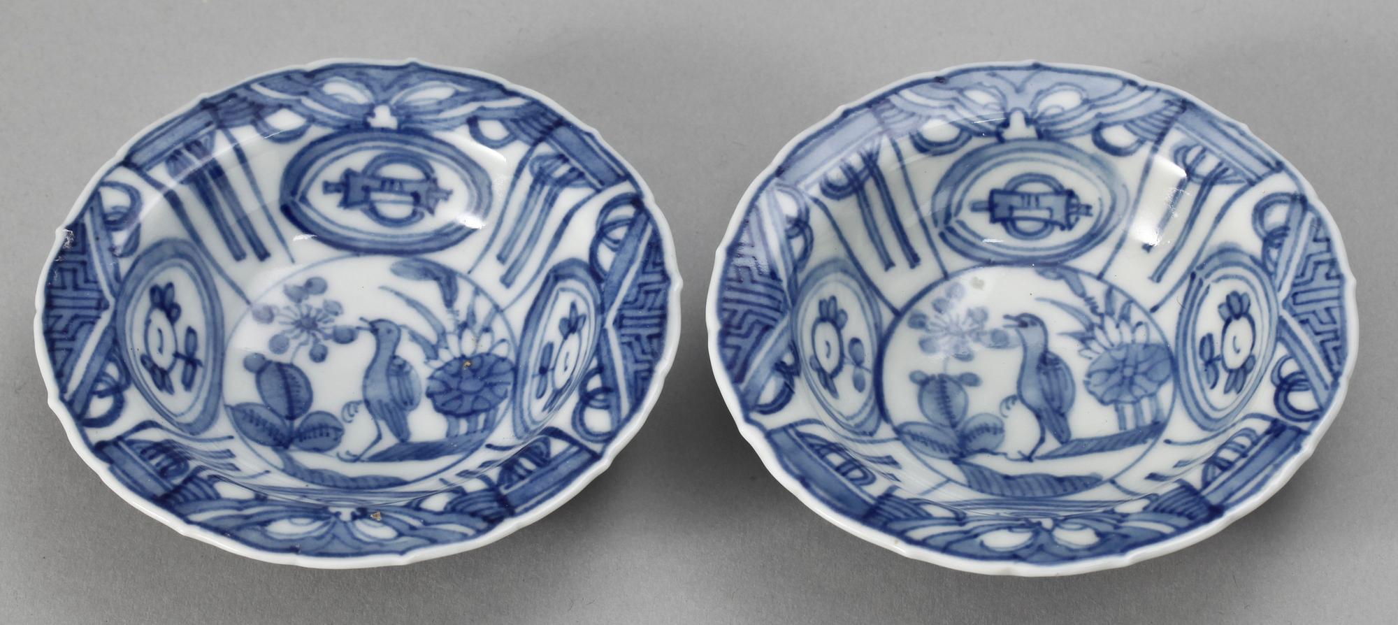 PARTI PORSLIN, 8 delar, Kina, 1700-1900-tal.