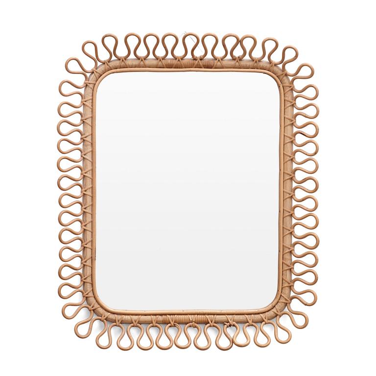 A Josef Frank bamboo and rattan mirror, Svenskt Tenn.