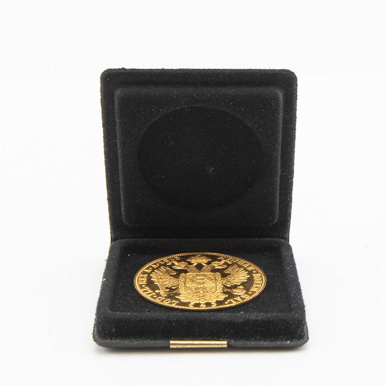 Gold coin 4 Ducat, Austria-Hungary 1915.