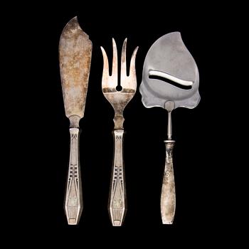 BESTICKSDELAR, 15 st, silver.