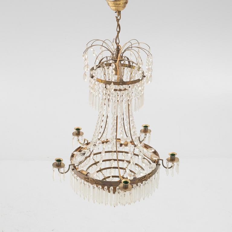 A Gustavian style chandelier, first half of the 20th Century.