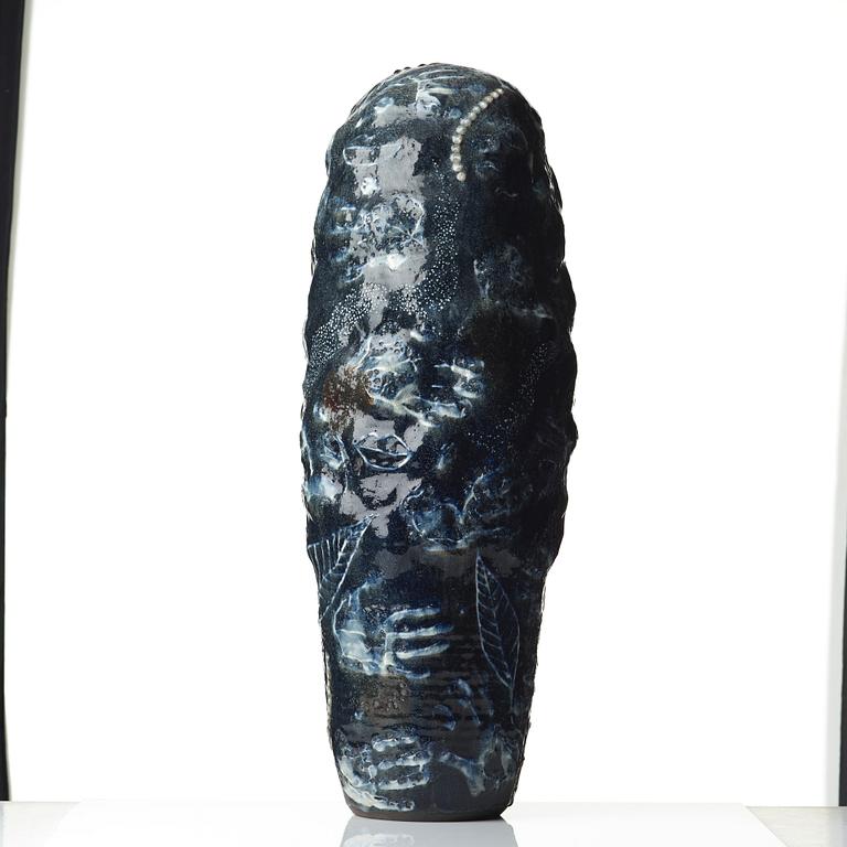 Eva Bengtsson, a stoneware floor vase, Frillesås, Sweden.