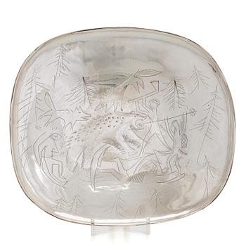 Tapio Wirkkala, Fat, silver, "Björnjakt", Tillander, Helsingfors 1951.