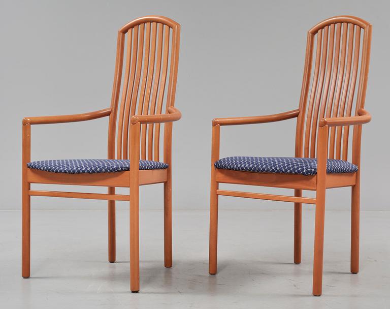 STOLAR, 4 st samt KARMSTOLAR, 2 st, Tonon, Italien, 1900-talets fjärde kvartal.