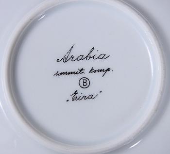 MOCKASERVIS, 12 delar, porslin, "Eira", i etui, märkt Arabia.