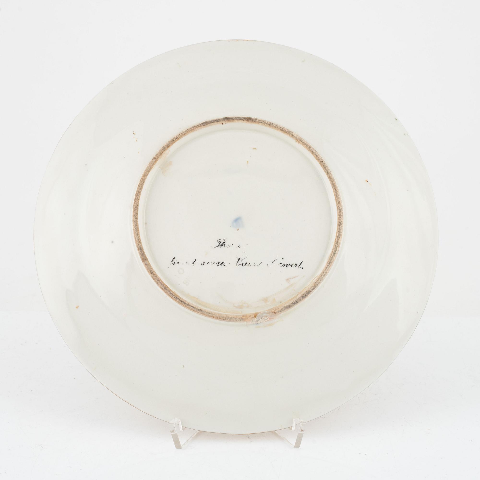 Tallrik, porslin, Wien, 1800-tal.