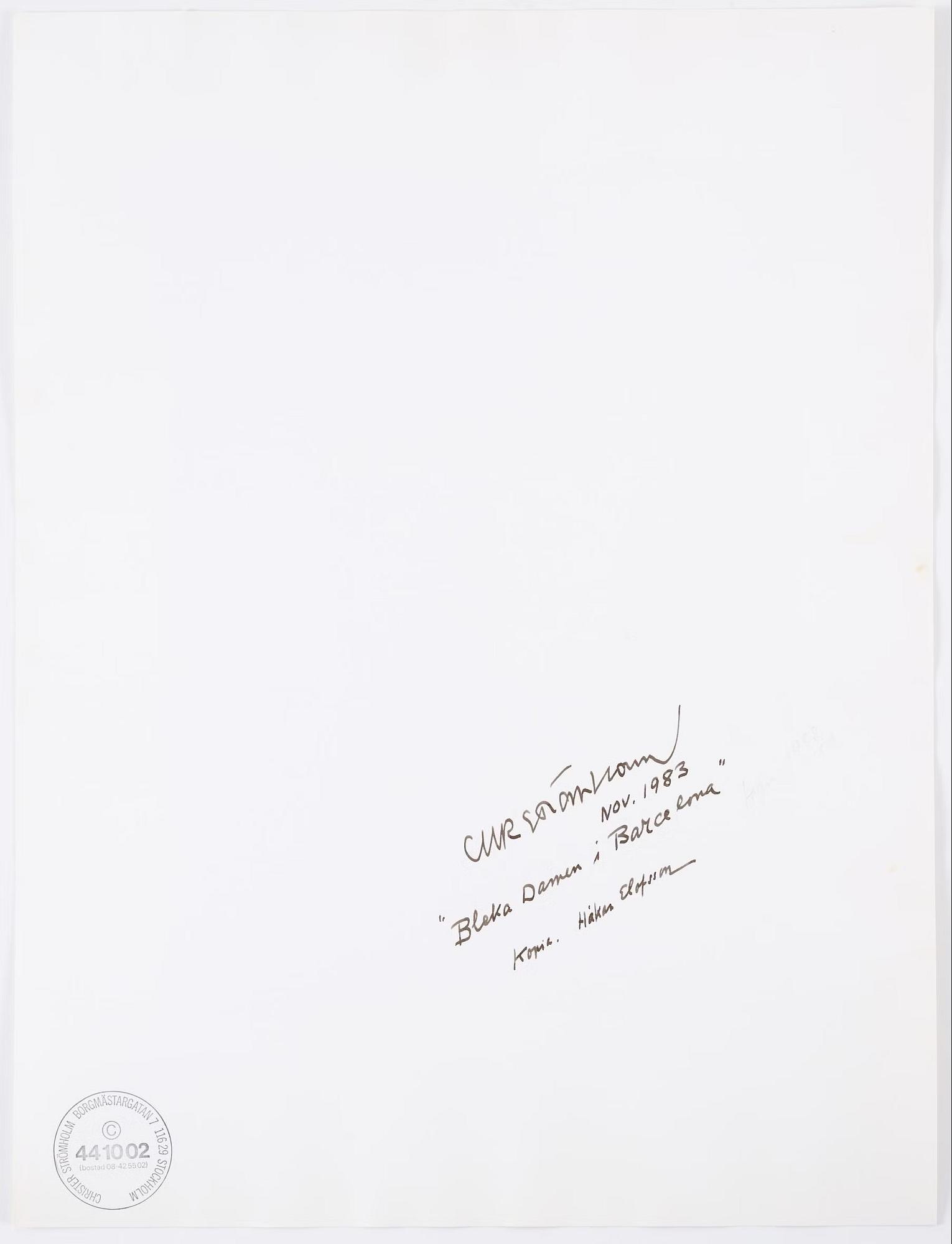 Christer Strömholm, "Bleka damen i Barcelona", 1959.