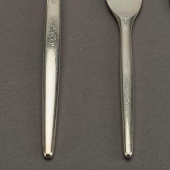 OLE HAGE, sterling silver, bestick, 15 delar, modell "TULIP" för A. Michelsen Danmark, 1900-talets mitt.