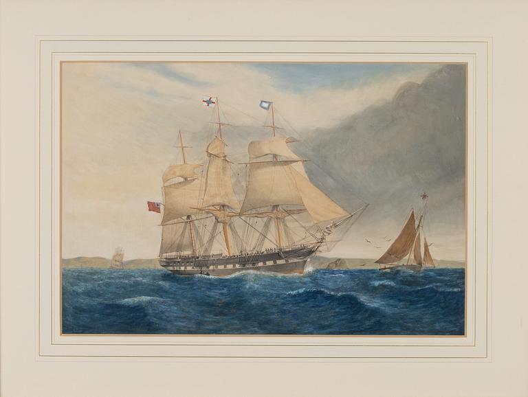 Thomas Goldsworth Dutton, A Blackwall Frigate in Choppy Seas.