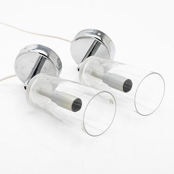 Gunnel Svensson, wall lights, a pair, “Manhattan 8”, for Bsweden, late 20th century.