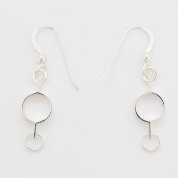 A pair of Jorma Laine earrings in silver.