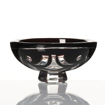 Lars Hellsten, a 'Geometri I' ariel glass bowl, Orrefors 1988.