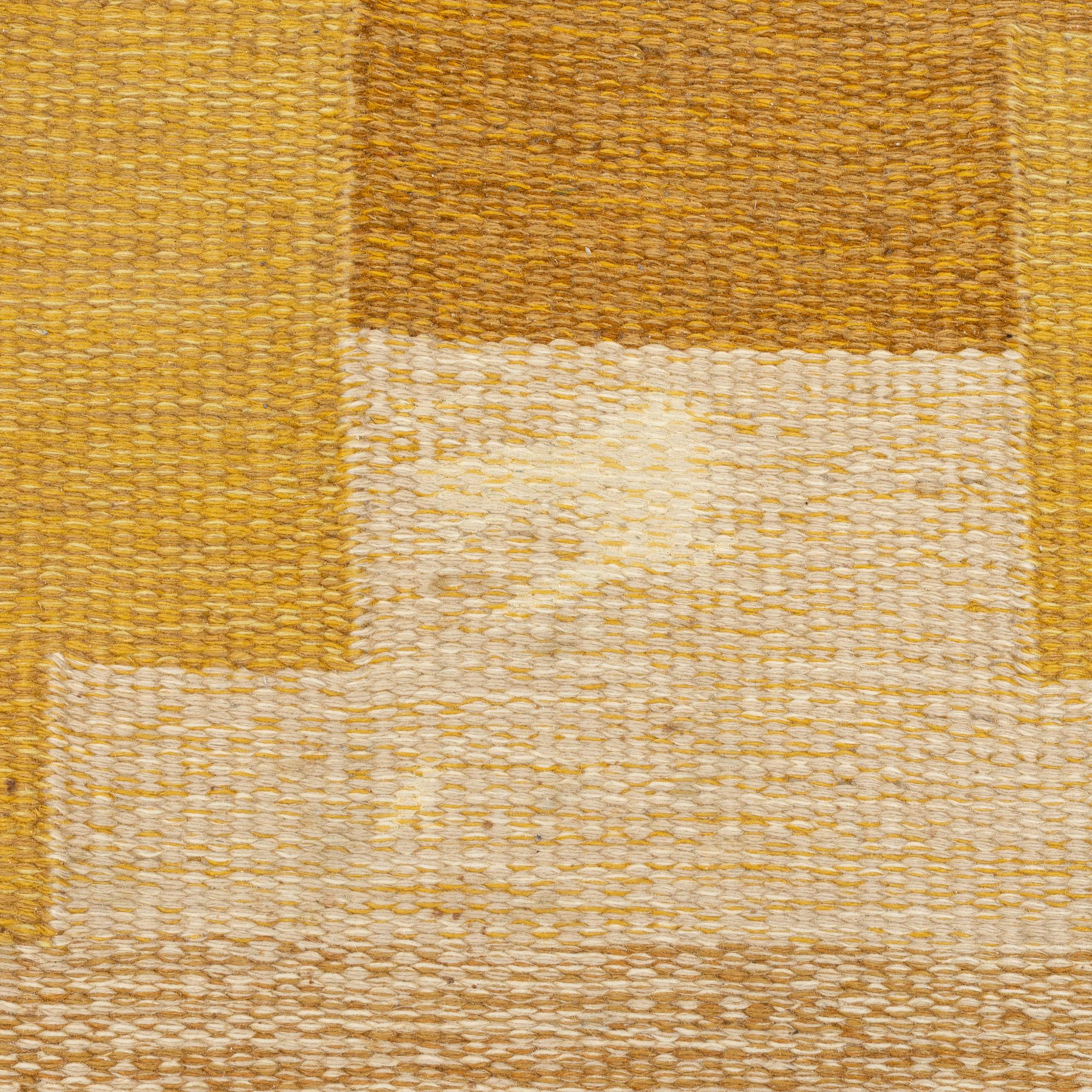 Ingegerd Silow, a flat weave rug, signed IS, c. 225 x 168 cm.