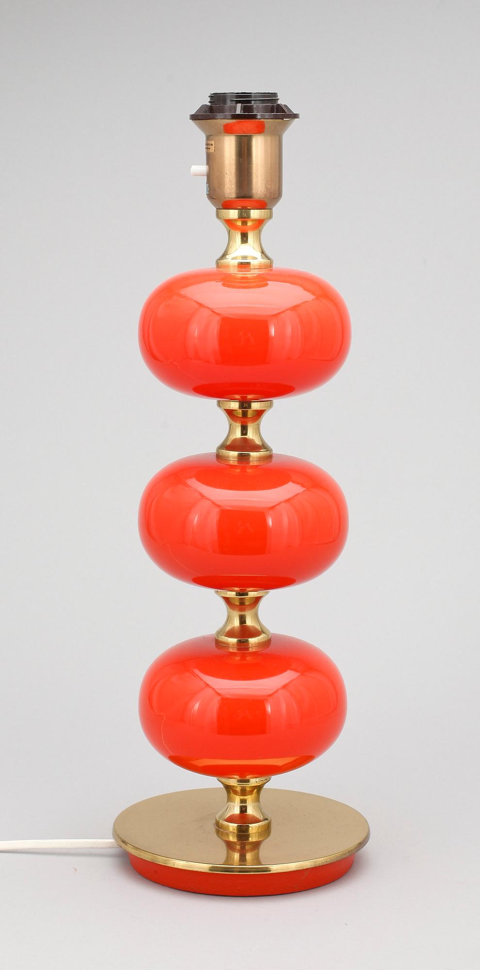 BORDSLAMPA, AB Stilarmatur, Tranås, 1900-talets andra hälft.