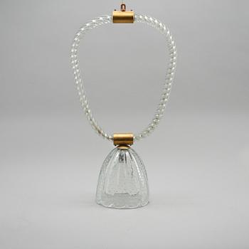 TAKLAMPA, glas, troligen Murano, 1900-talets mitt. Höjd ca 65 cm.
