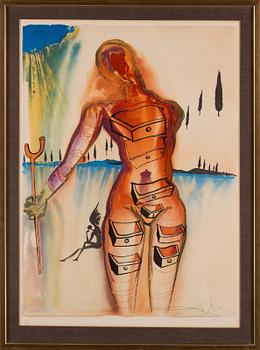 SALVADOR DALÍ, lithograph in color, signed and numbered 17/250.