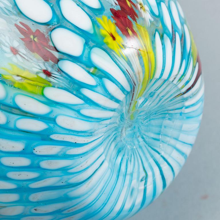 A VITTORIO FERRO MURRINE GLASS VASE FOR FRATELLI PAGNIN, 1990-2000.