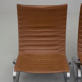 POUL KJAERHOLM, "PK-20", Fritz Hansen, Danmark 1988. Fåtöljer, ett par.
