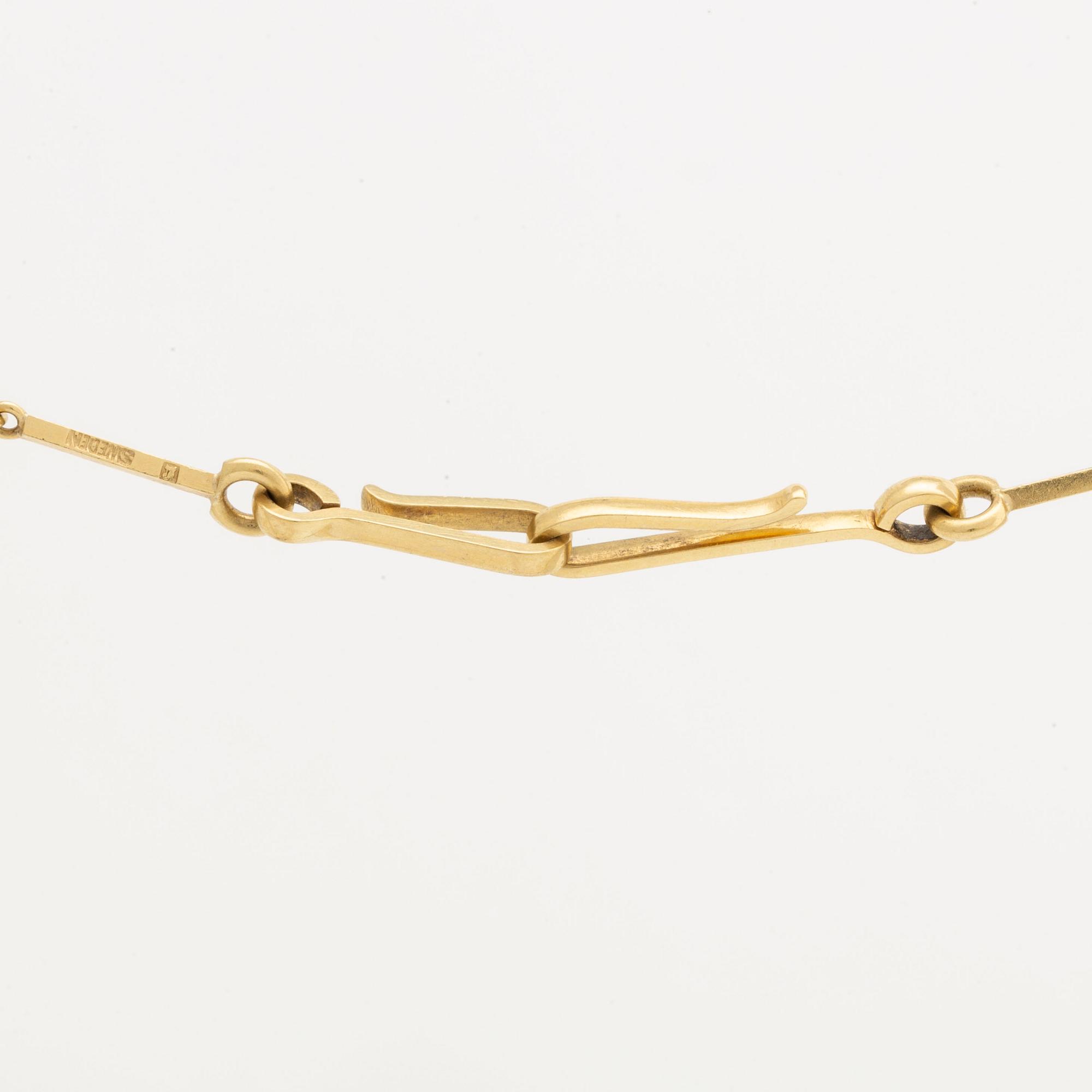 Wiwen Nilsson, collier / pocket watch chain, gold 18K, Lund Sweden 1965.