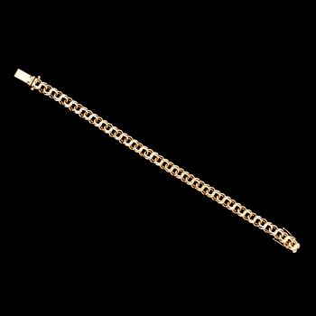 ARMBAND, 18 k guld, 1962, bismarcklänk. Vikt ca 18 gram.