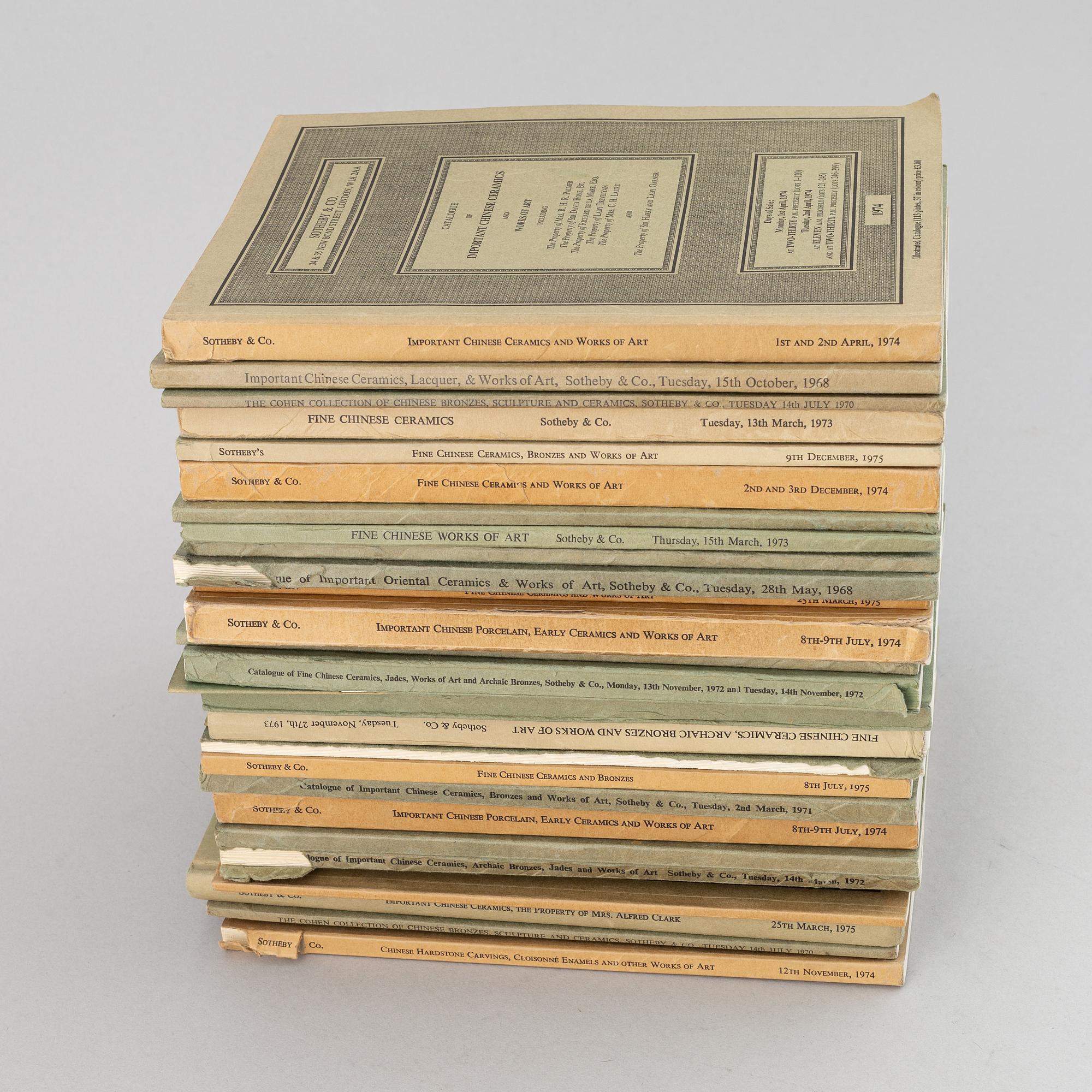 Auktionskataloger, 30 st, Sotheby & Co (Sothebys), London, 1968-1976.