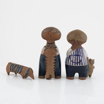 Lisa Larson, a set of three stoneware figurines, Gustavsberg.