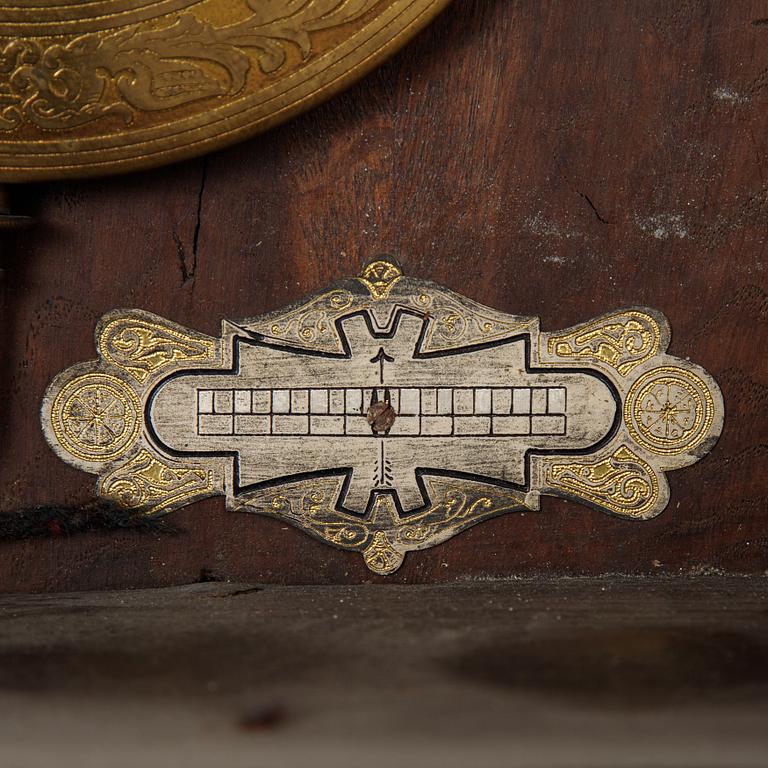 A Neo-Renaissance reugulator wall clock by Gustav Becker, late 19th Century.