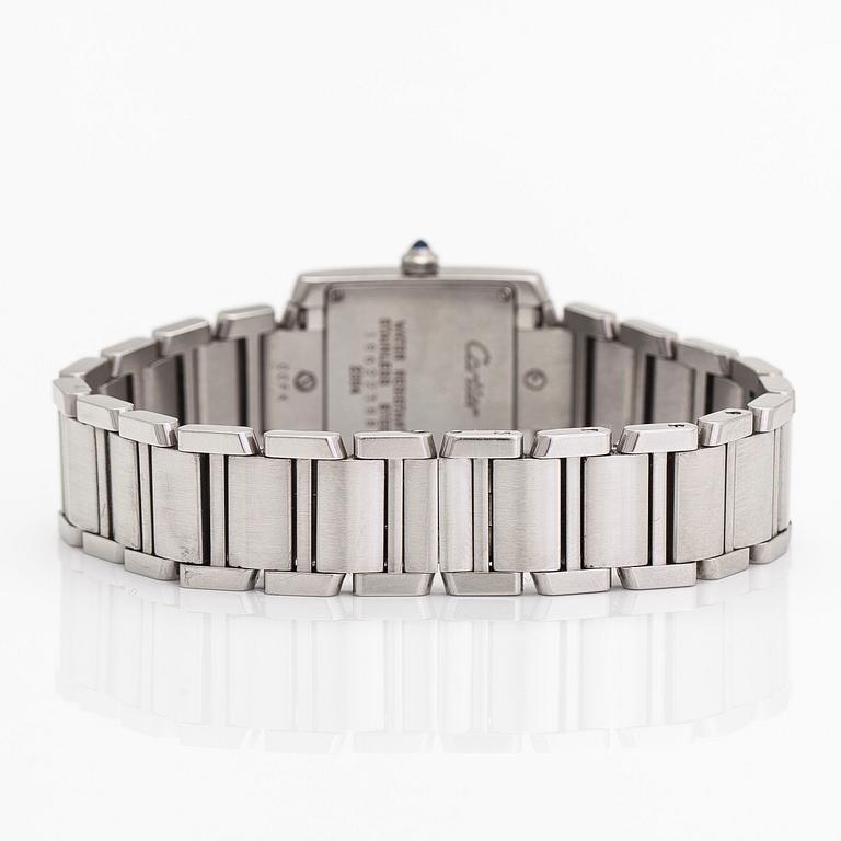 Cartier, Tank Francaise, armbandsur, 20 x 18 (25) mm.