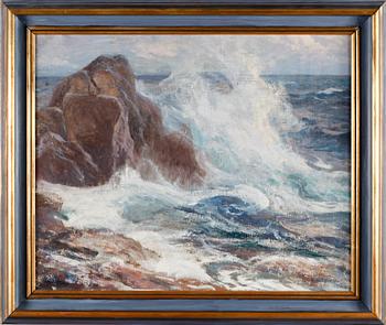 OSCAR HULLGREN, olja på duk, signerad.