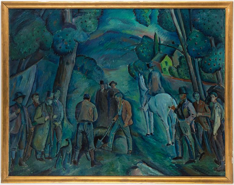 Bertil Norén, oil on canvas, signed and dated 1916.