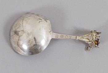 A Swedish 18th cent silver spoon, marks of Benedict Stechau, Karlskrona 1714.