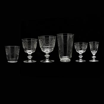 GLASSERVIS, 72 delar, Kosta Boda, 1900-tal.