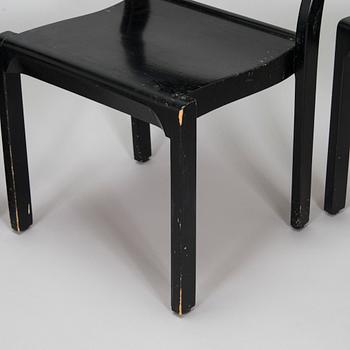 Alvar Aalto, stolar, 4 st modell 611 O.Y. Huonekalu- ja Rakennustyötehdas A.B. 1930-talets början.