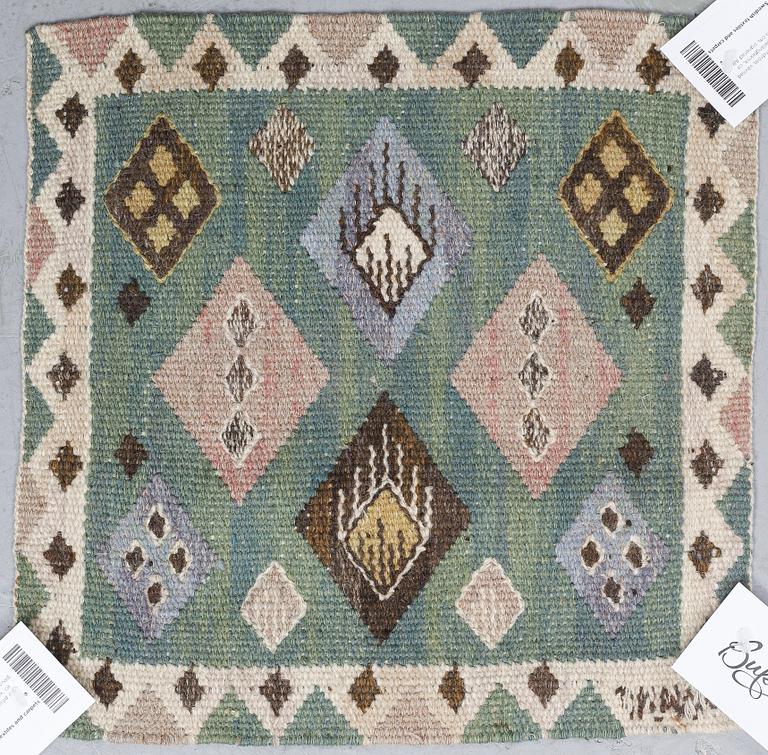 Märta Måås-Fjetterström, a textile, "Knoppen", tapestry weave, ca 32,5-34 x 34,5 cm, signed AB MMF.