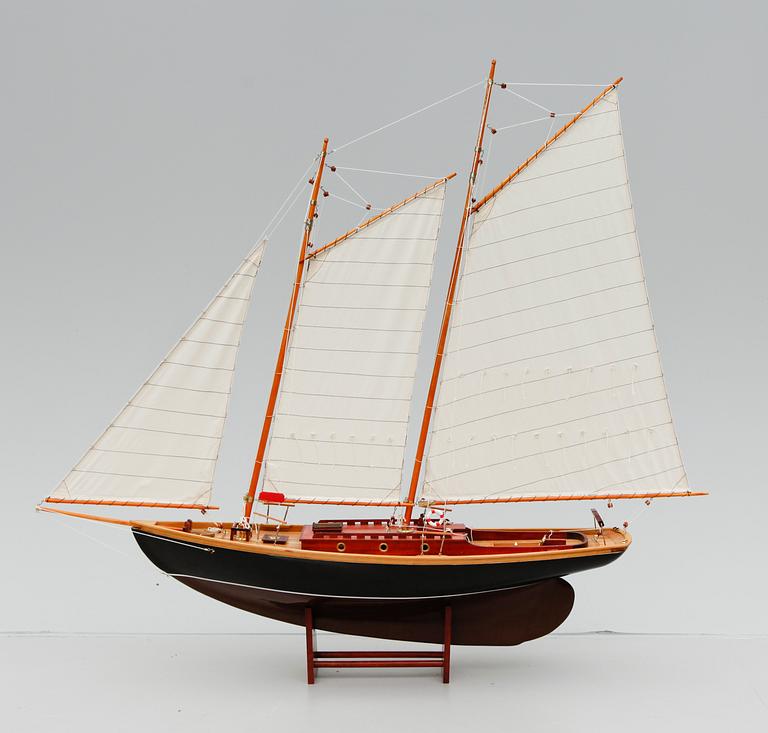 MODELLBÅT, segelfartyg, "French Ship", 1900-talets slut.