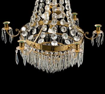 An empire style chandelier from the second half of the 20th century.