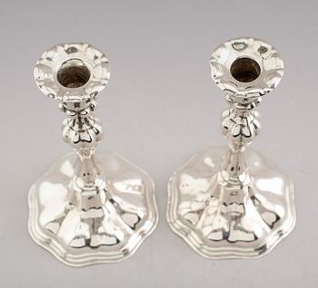 LJUSSTAKAR, 1 par, silver, 1900-talets första hälft.