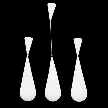 Andrea Branzi, a set of three 'Goccia' ceiling lights, Rotaliana.
