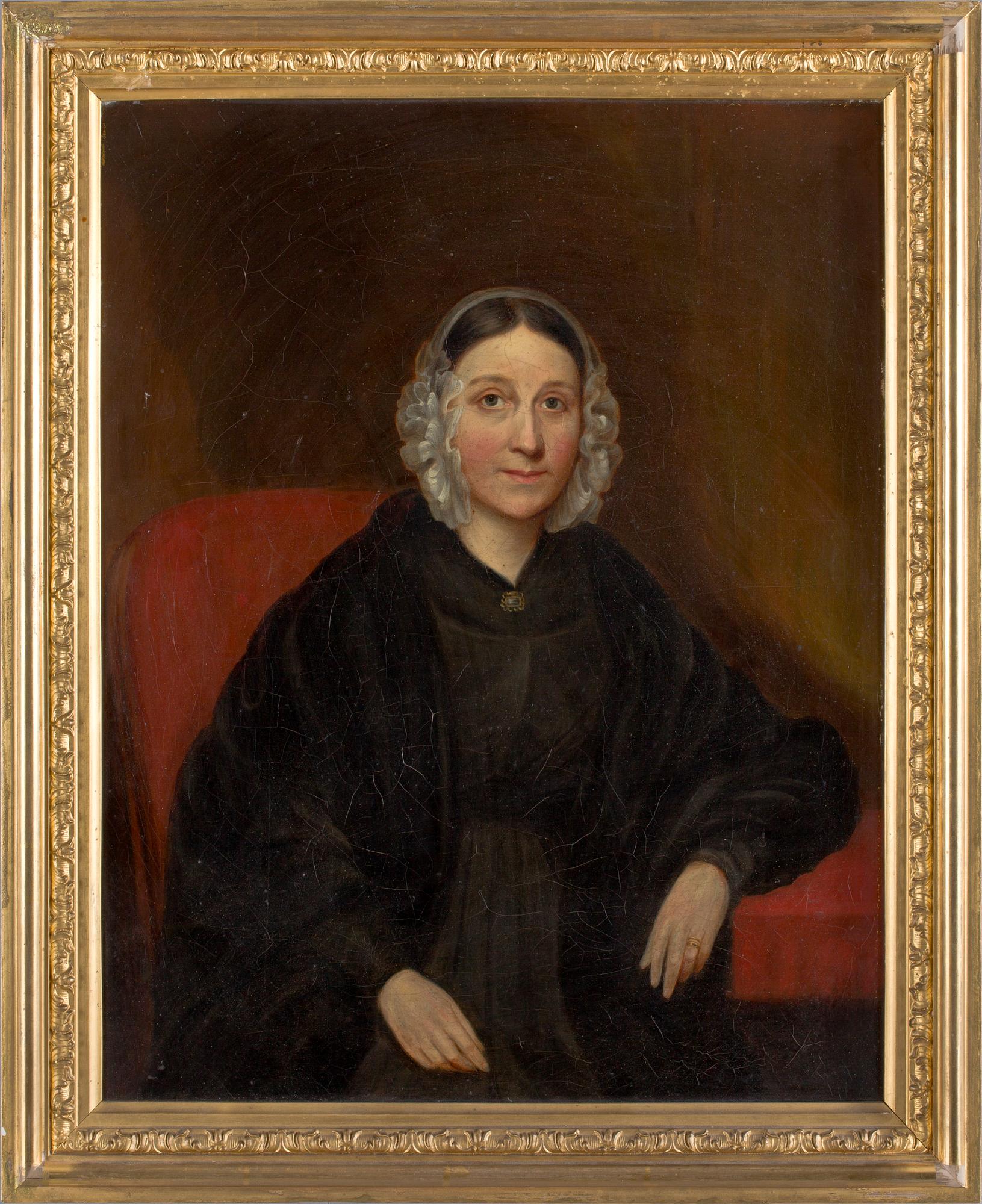 OKÄND KONSTNÄR, olja på duk, ett par, 1800-talets mitt.
