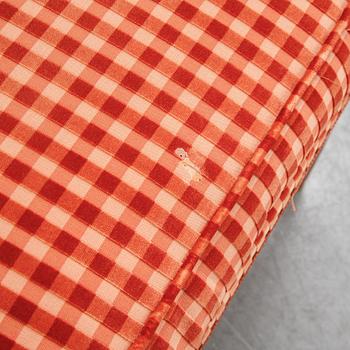 A pair of Gustavian style armchairs with one stool, second half of the 20th Century.