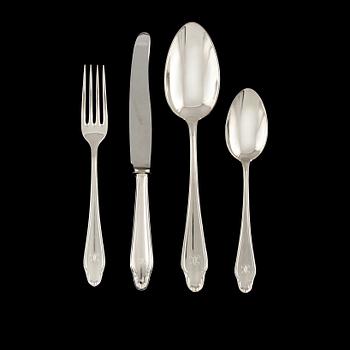 BESTICKSERVIS, 48 delar, silver, 1900-tal. Total vikt ca 2640 g.