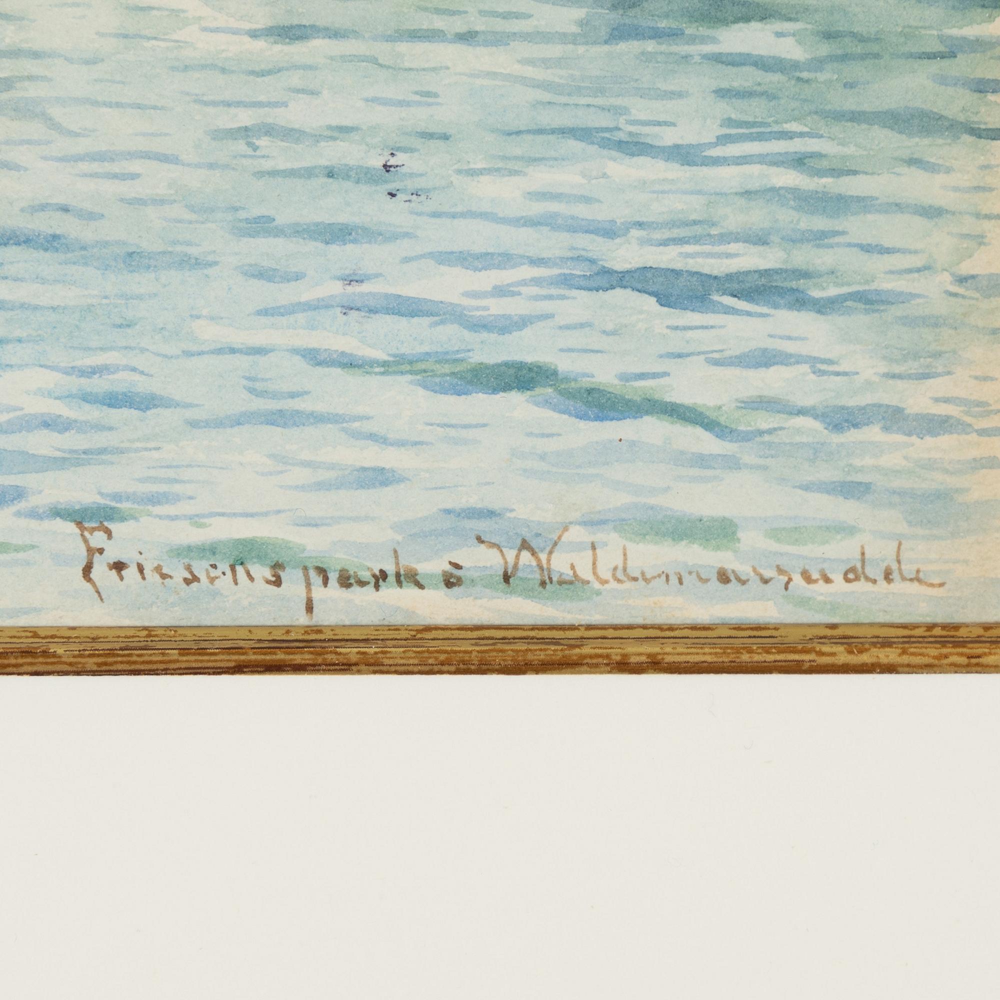 Anna Palm de Rosa,  watercolour on paper, signed.