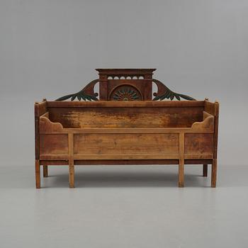 A folk art folding bed from Forsa in Hälsingland, Sweden, first half of the 19th century.
