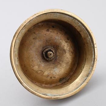 LJUSSTAKE, mässing, barock, 1600-/1700-tal.