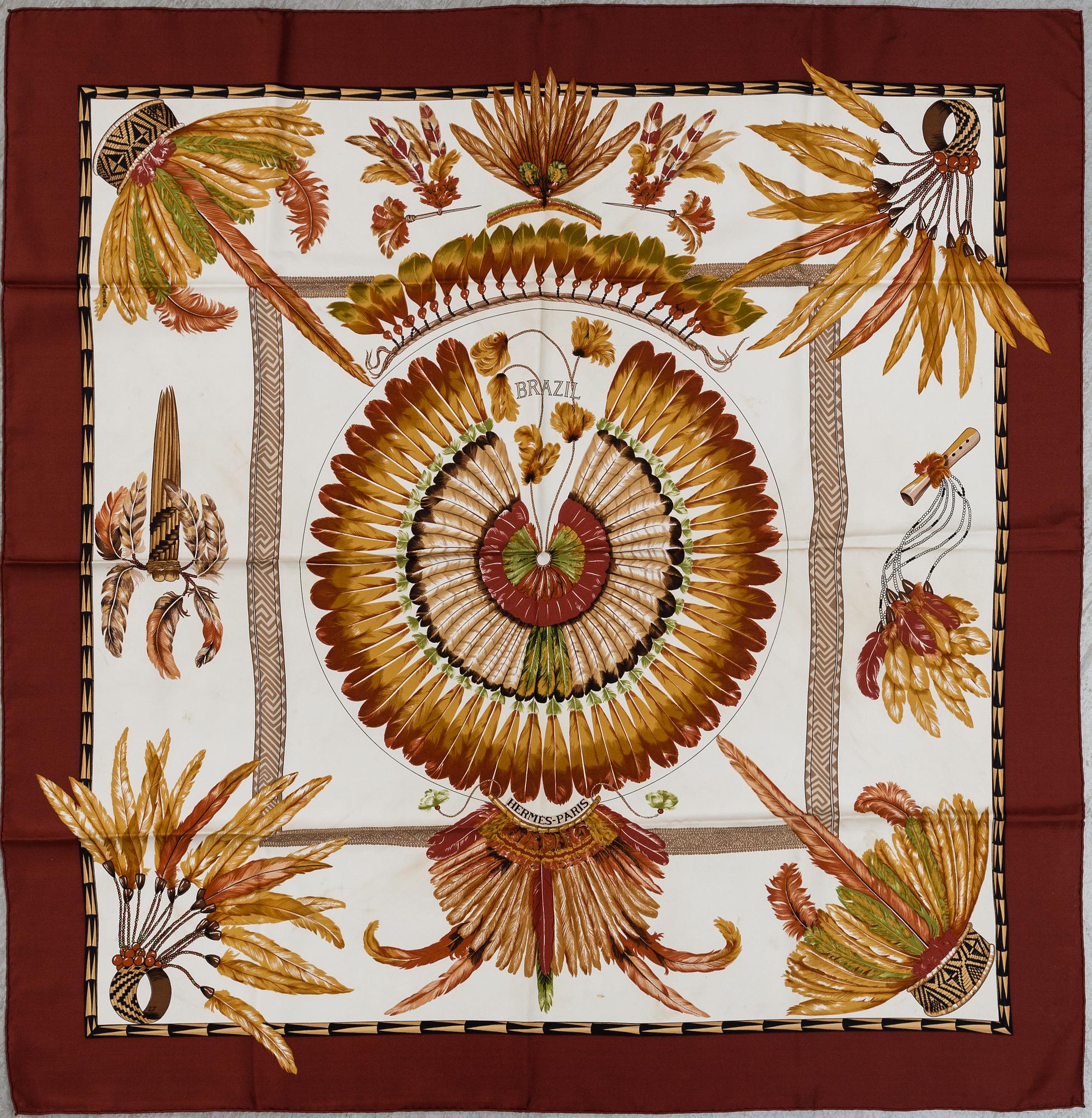 HERMÈS, scarves, 2 st.