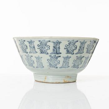 Skål, porslin, Sydostasien, 1800-tal.