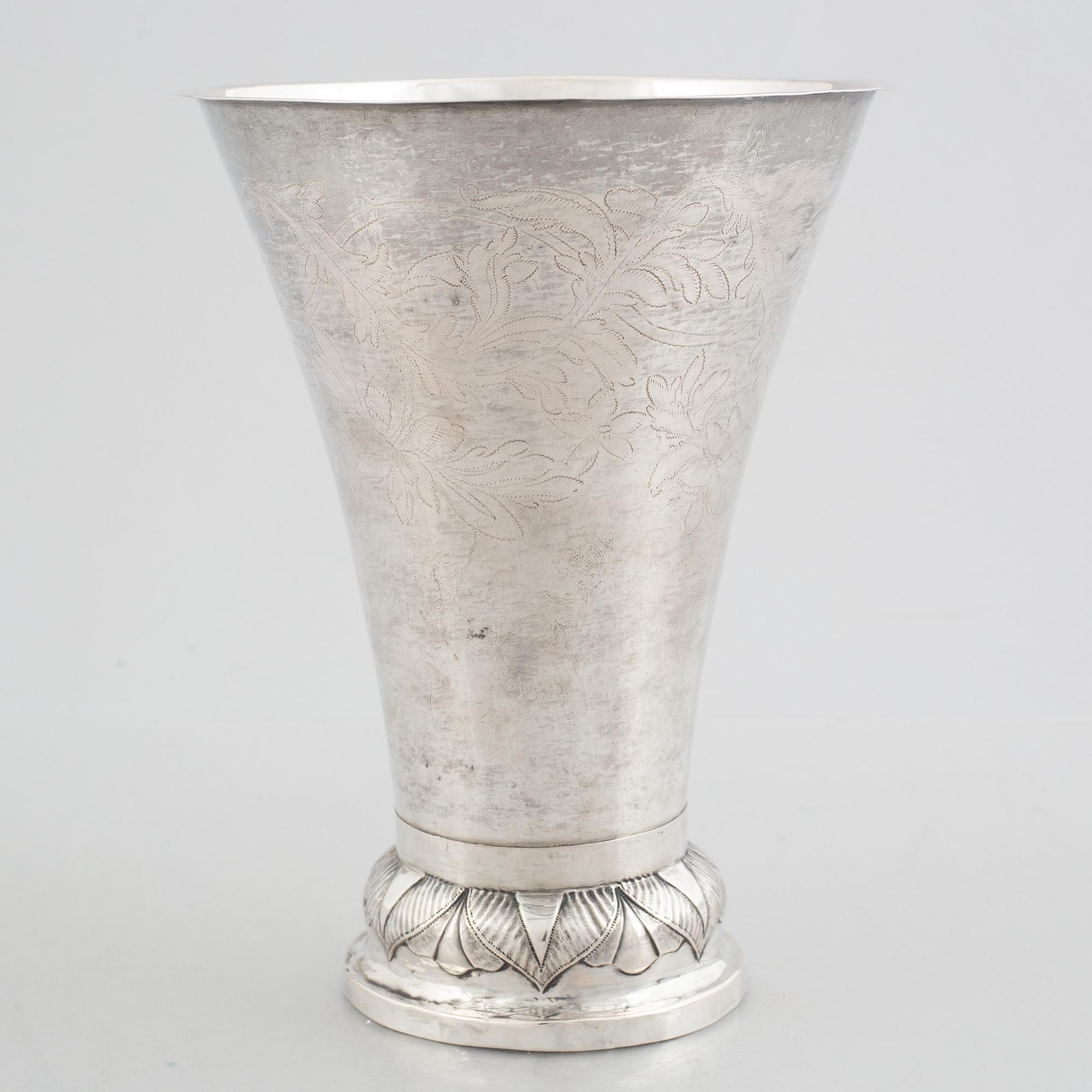 A Swedish Silver Beaker, mark of Christopher Nordin, Hudiksvall circa 1830.
