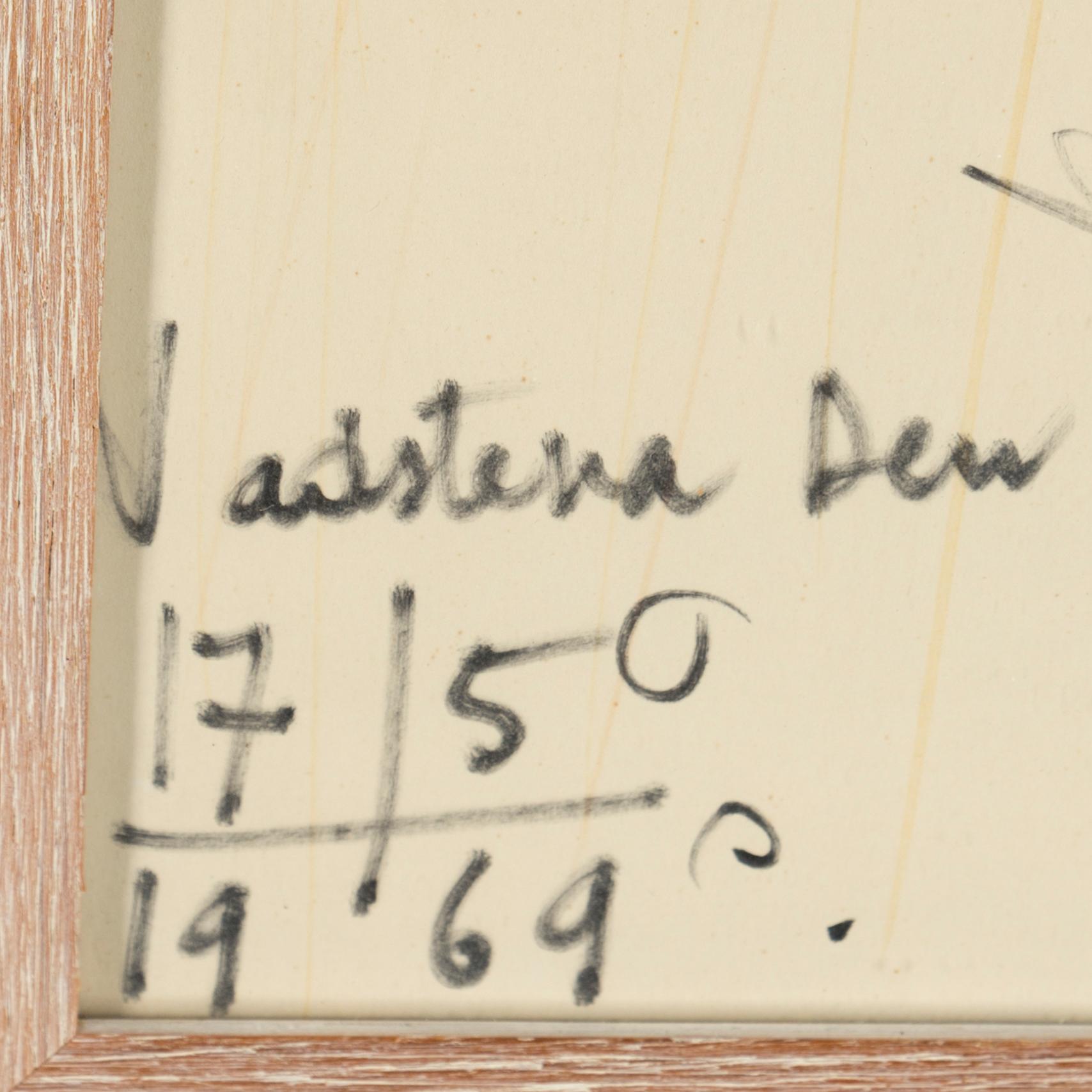 ALY BEN SALEM, ink, signed and dated 1969.
